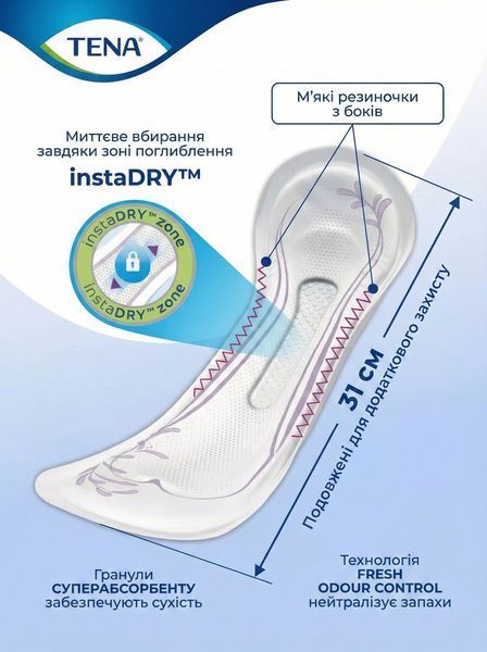 Женские урологические прокладки Tena Lady Slim Extra (5 капель) 20 шт. Поглощающие прокладки для женщин 000006665 фото