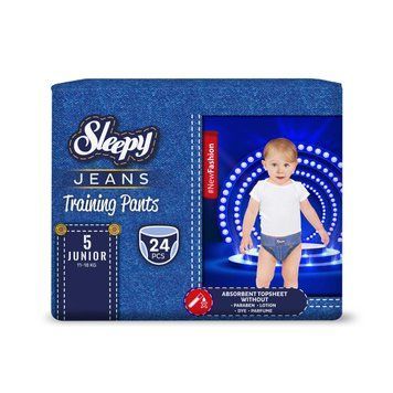 Підгузки-трусики дитячі Sleepy Jeans junior 5 (11-18 кг) 24 шт. памперси у вигляді джинсів 000005902 фото