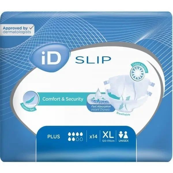 Подгузники для взрослых iD Slip Plus XL (120-170 см) 14 шт.  000003008 фото