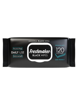 Вологі серветки універсальні Freshmaker Black 120 шт. Вологі серветки чорного кольору 000006886 фото