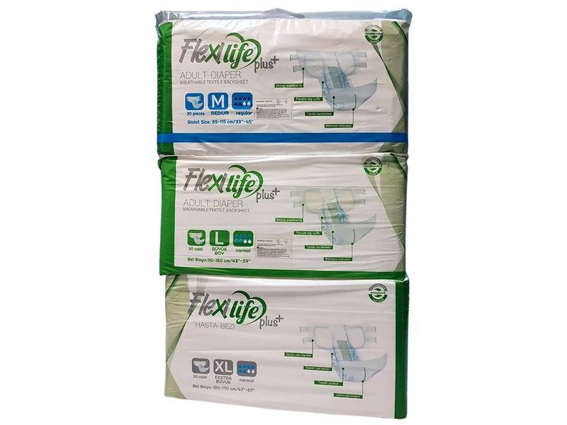 Подгузники для взрослых Flexi Life Plus XL (120-170 см) 30 шт.  000005442 фото