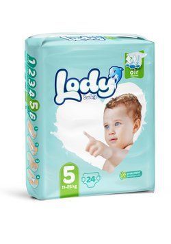 Підгузки дитячі Lody Baby Air junior 5 (11-25 кг) 24 шт. одноразові для активних дітей 000006634 фото