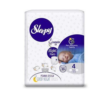 Подгузники-трусики детские Sleepy Night maxi 4 (7-16 кг) 30 шт. ночные подгузники 000005905 фото