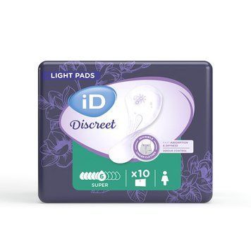 Жіночі урологічні прокладки іD Discreet Light Super (6 крапель) 10 шт. Прокладки при середньому та важкому нетриманні сечі 000006685 фото