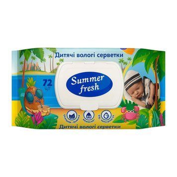 Влажные салфетки для детей Summer Fresh Детские 72 шт. 000005767 фото