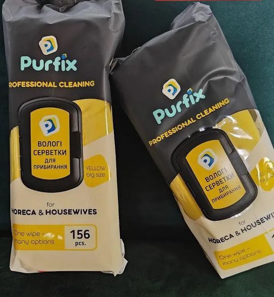 Вологі серветки для прибирання Purfix Professional Cleaning 156 шт. 000006530 фото