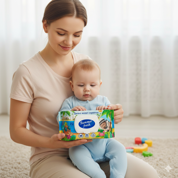 Влажные салфетки для детей Summer Fresh Детские 72 шт. 000005767 фото
