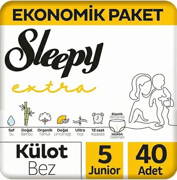 Підгузки-трусики дитячі Sleepy Extra junior 5 (11-18 кг) 40 шт. Памперси трусиками для активних дітей 000006008 фото