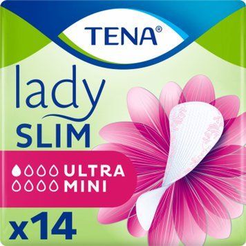Женские урологические прокладки Tena Lady Slim Ultra Mini (1 капля) 14 шт. Прокладки при капельном недержании мочи для женщин 000006473 фото