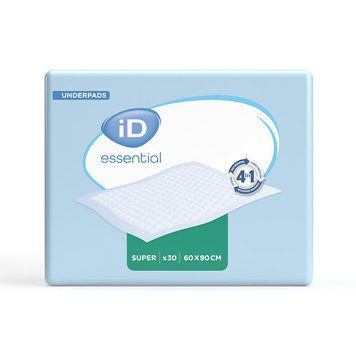 Пелюшки вбираючі iD Essential Super (60х90 см) 30 шт. Одноразові простирадла 000006581 фото