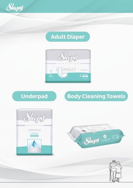 Підгузки для дорослих Sleepy Sensitive Adult L (100-150 см) 30 шт.  000005911 фото