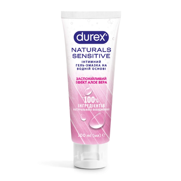 Лубрикант Durex Naturals Sensitive заспокійливий ефект Алое Вера 100 мл. 000006965 фото