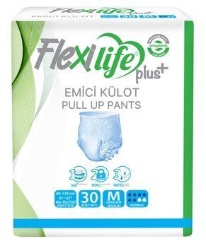 Підгузки-трусики для дорослих Flexi Life Plus М (80-120 см) 30 шт.  000004938 фото