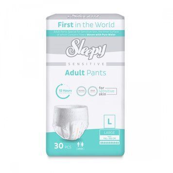 Підгузки-трусики для дорослих Sleepy Sensitive Adult pants L (110-150 см) 30 шт. контроль запаху 000006792 фото