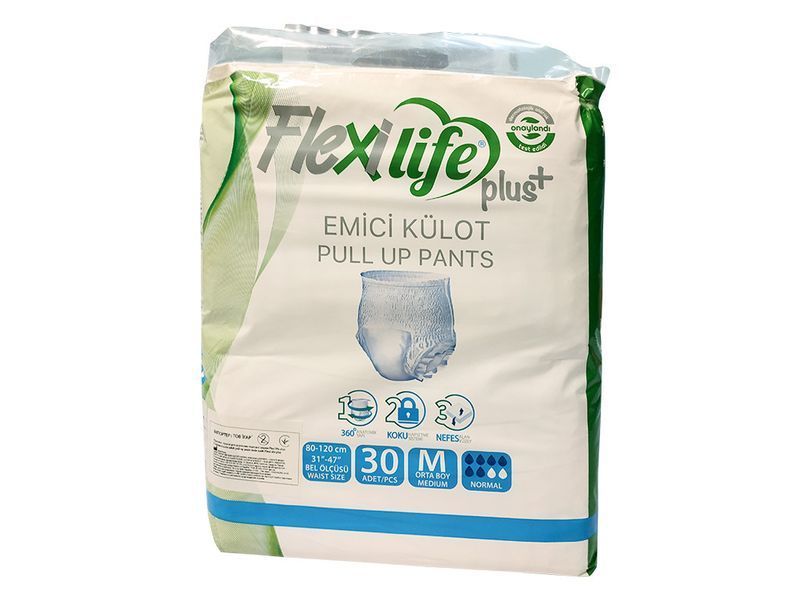 Підгузки-трусики для дорослих Flexi Life Plus М (80-120 см) 30 шт.  000004938 фото