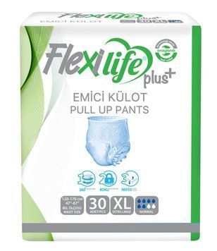 Подгузники-трусики для взрослых Flexi Life Plus XL (120-170 см) 30 шт.  000005439 фото