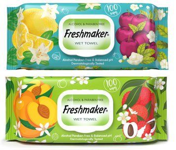 Влажные полотенца универсальные Freshmaker Fruits 100 шт. 000006381 фото