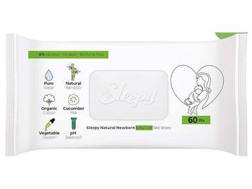 Влажные салфетки для детей Sleepy Naturаl Baby 60 шт. 000006480 фото