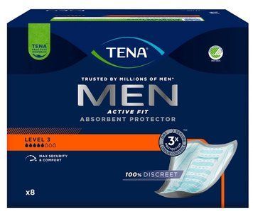 Прокладки мужские урологические Tena Men Active Fit Level 3 (5 капель) 8 шт. 000006962 фото