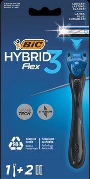 Станок для гоління Bic Flex 3 Hybrid з 2 змінними картриджами 921449 фото