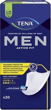 Прокладки мужские урологические Tena Men Active Fit Level 2 (4 капли) 20 шт. 000006961 фото