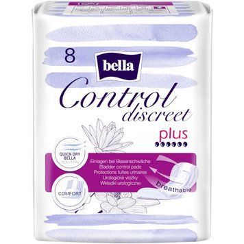 Жіночі урологічні прокладки Bella Control Discreet Plus (6 крапель) 8 шт.  000006796 фото