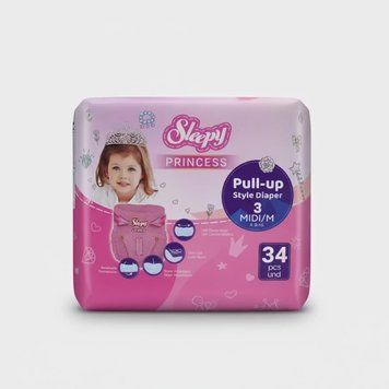 Подгузники-трусики детские Sleepy Princess midi 3 (4-9 кг) 34 шт. 000006312 фото