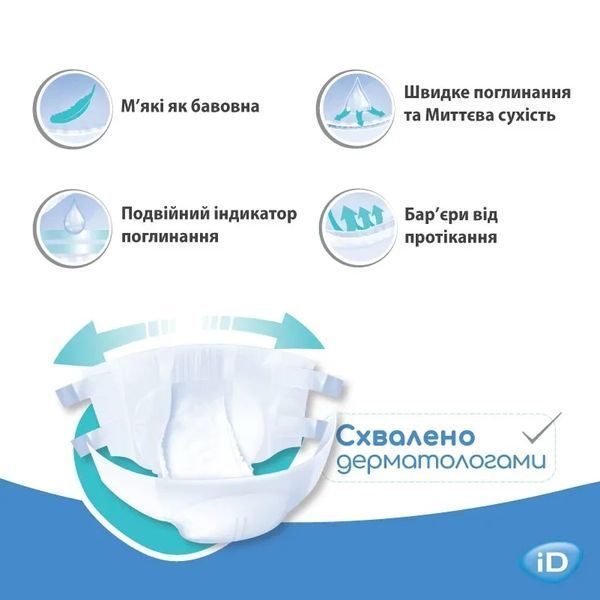 Підгузки для дорослих iD Slip Plus М (80-125 см) 30 шт. 000003006 фото