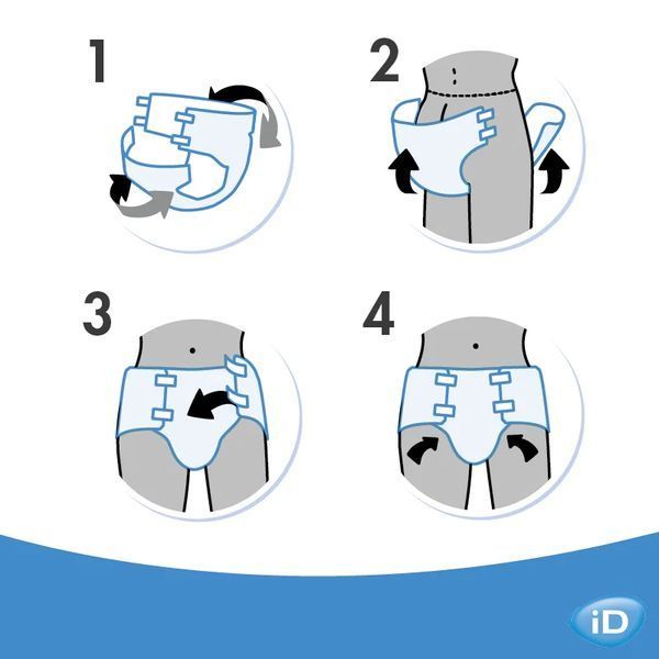 Подгузники для взрослых iD Slip Plus М (80-125 см) 30 шт. Памперсы с индикатором наполнения 000003006 фото