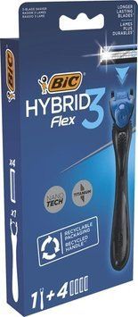 Станок для гоління Bic Flex 3 Hybrid з 4 змінними картриджами 921399 фото
