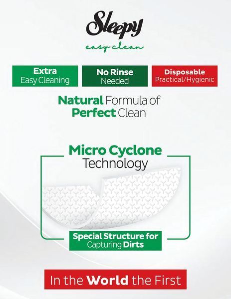 Влажные салфетки для уборки Sleepy Easy Clean White Soap 30 шт. 000006311 фото