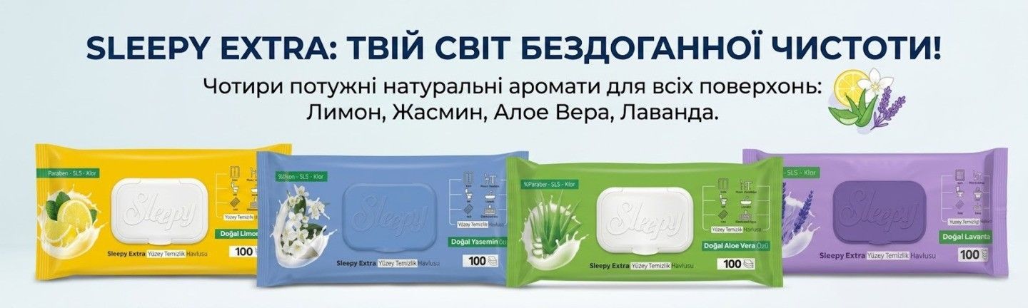 Влажные салфетки для уборки Sleepy Easy Clean