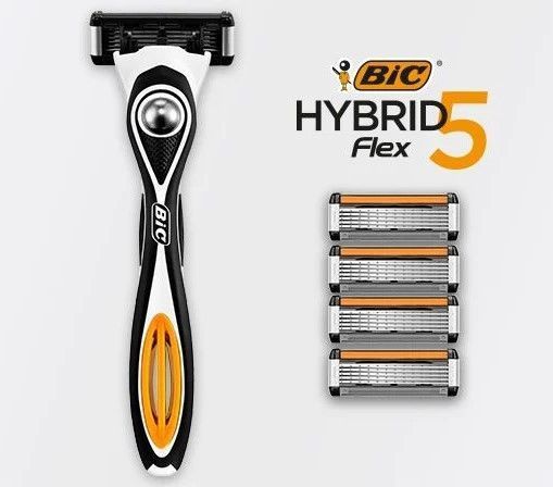 Станок для бритья Bic Flex 5 Hybrid с 4 сменными картриджами 921439 фото
