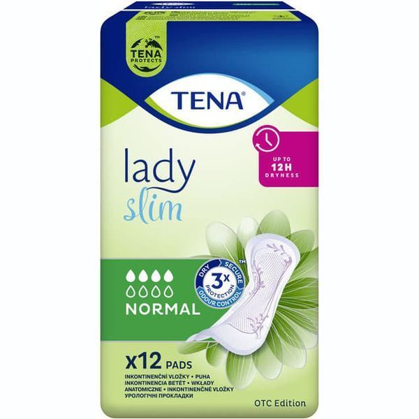 Жіночі урологічні прокладки Tena Lady Slim Normal (4 краплі) 12 шт. Прокладки при середньому нетриманні сечі для жінок 000006337 фото