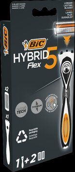 Станок для гоління Bic Flex 5 Hybrid з 2 змінними картриджами 00000921385 фото