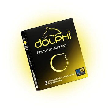 Презервативы Dolphi Anatomic Ultra Thin ультратонкие и анатомичные, 3 шт. 000007131 фото
